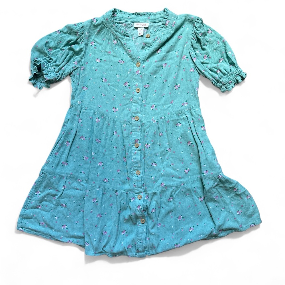 Cat & Jack Floral Woven Dress girls 6-7